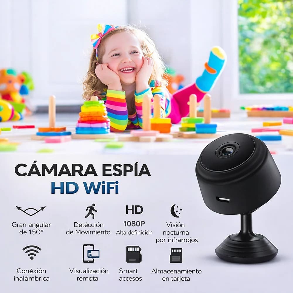 Mini Cámara Espía Wifi Oculta A9 HD 1080